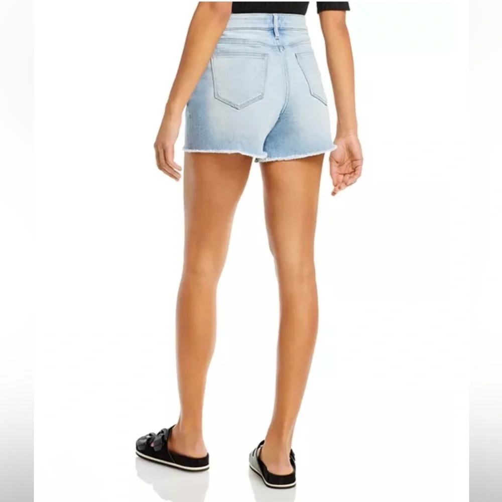 Aqua Denim Mini Skort Light Wash Faux Wrap Shorts Size 26